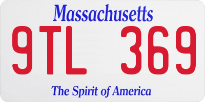 MA license plate 9TL369