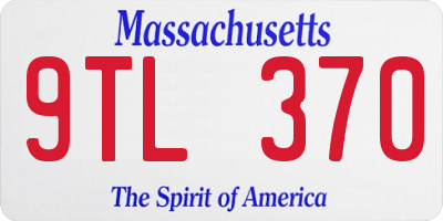 MA license plate 9TL370