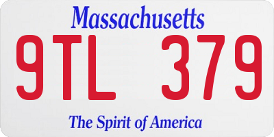MA license plate 9TL379