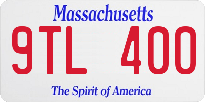 MA license plate 9TL400