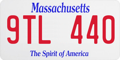 MA license plate 9TL440