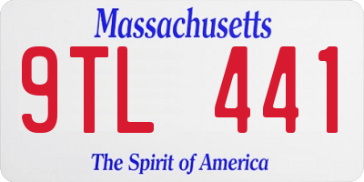 MA license plate 9TL441