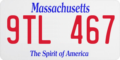 MA license plate 9TL467