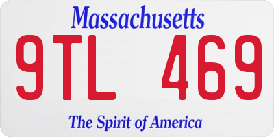 MA license plate 9TL469