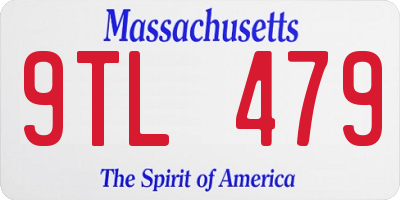 MA license plate 9TL479