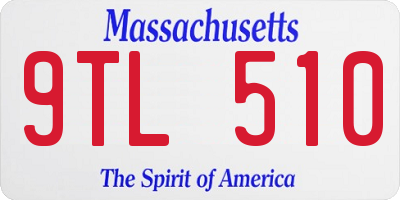 MA license plate 9TL510