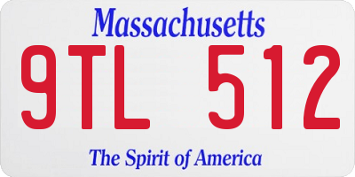MA license plate 9TL512