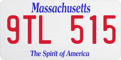 MA license plate 9TL515