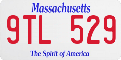 MA license plate 9TL529