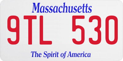 MA license plate 9TL530