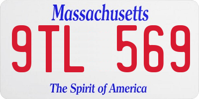 MA license plate 9TL569
