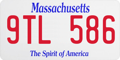 MA license plate 9TL586