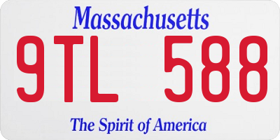 MA license plate 9TL588