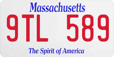 MA license plate 9TL589