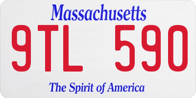 MA license plate 9TL590
