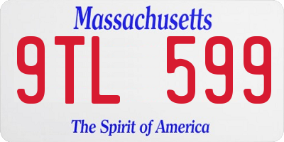 MA license plate 9TL599