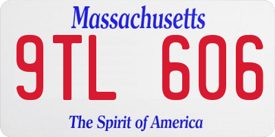 MA license plate 9TL606
