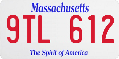MA license plate 9TL612