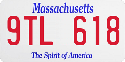 MA license plate 9TL618