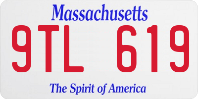 MA license plate 9TL619
