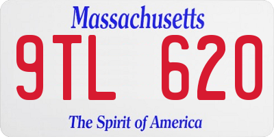 MA license plate 9TL620