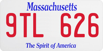MA license plate 9TL626