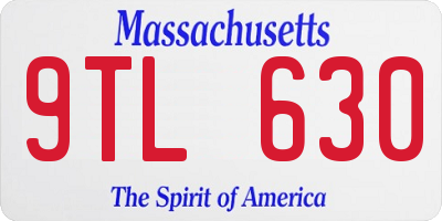 MA license plate 9TL630