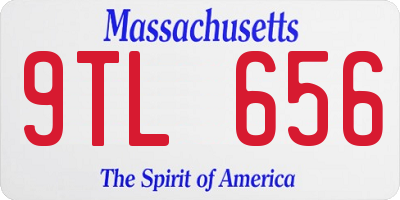 MA license plate 9TL656