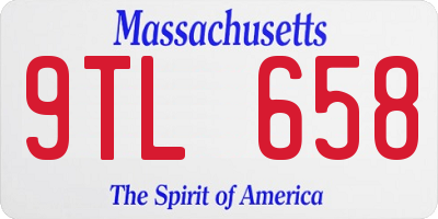 MA license plate 9TL658