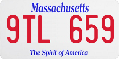 MA license plate 9TL659