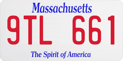 MA license plate 9TL661