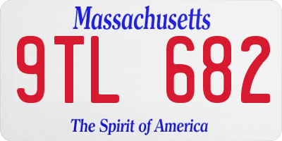 MA license plate 9TL682