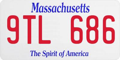 MA license plate 9TL686