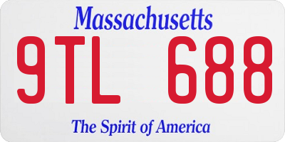 MA license plate 9TL688