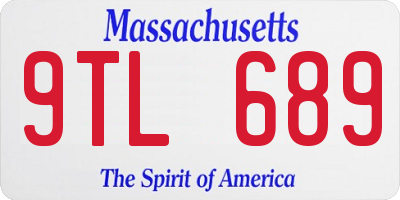 MA license plate 9TL689