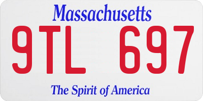 MA license plate 9TL697
