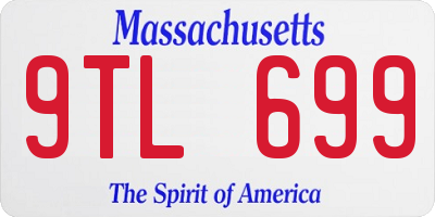 MA license plate 9TL699