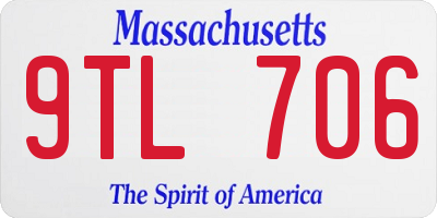 MA license plate 9TL706