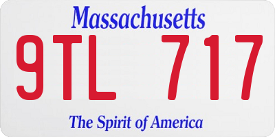 MA license plate 9TL717