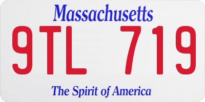 MA license plate 9TL719