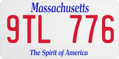 MA license plate 9TL776