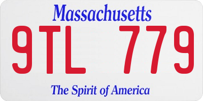 MA license plate 9TL779