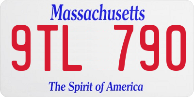 MA license plate 9TL790