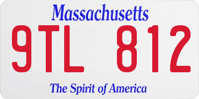MA license plate 9TL812