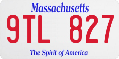 MA license plate 9TL827