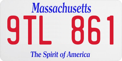 MA license plate 9TL861