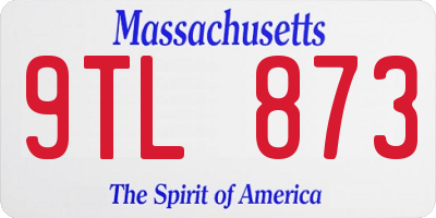 MA license plate 9TL873