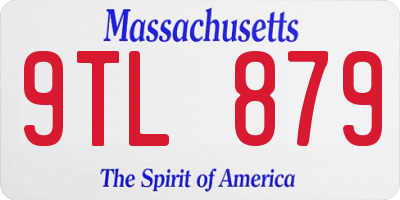 MA license plate 9TL879