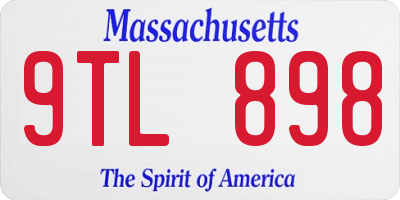MA license plate 9TL898