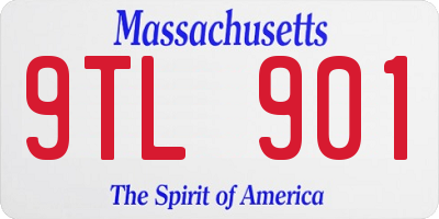 MA license plate 9TL901